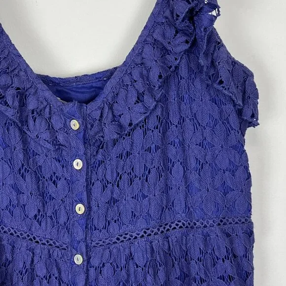 Nine Lives Bazaar Womens Florentina Sleeveless Midi Dress Indigo Purple size 4 - Picture 7 of 14